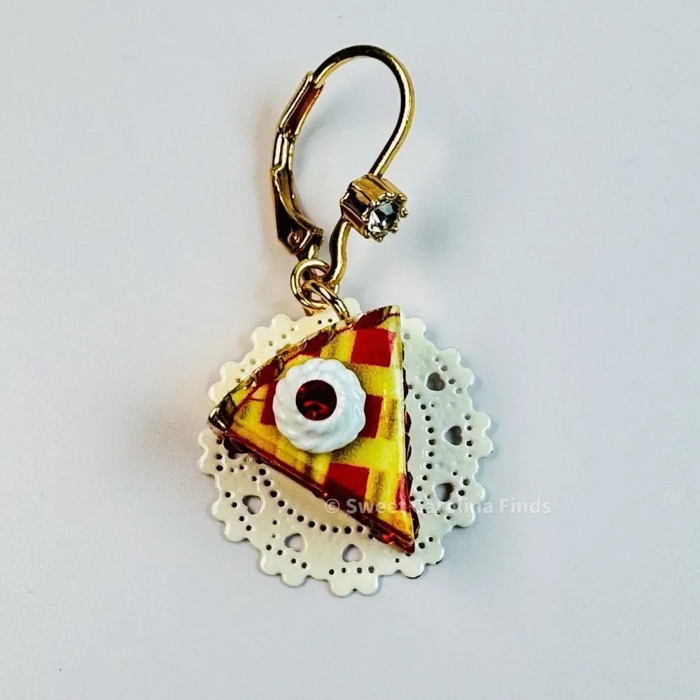 Betsey Johnson • Babycakes Pie & Mixer Earrings • Mismatch Drop • Cherry Pie - Picture 10 of 12